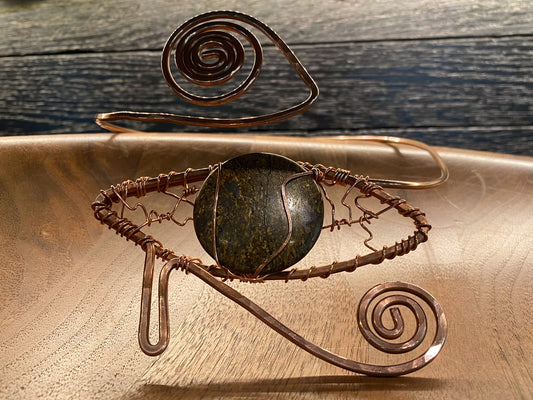 COPPER+BRONZITE EYE OF HERU VORTEX CHOKER