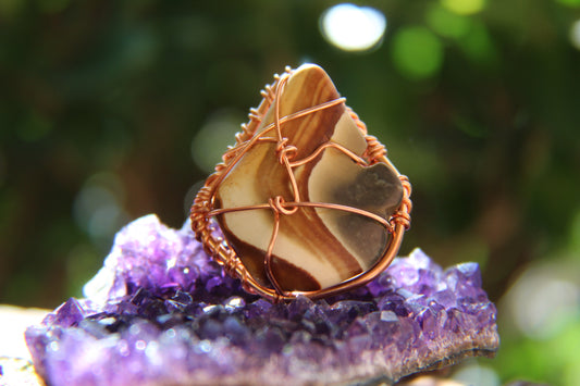 COPPER+POLYCHROME JASPER RING