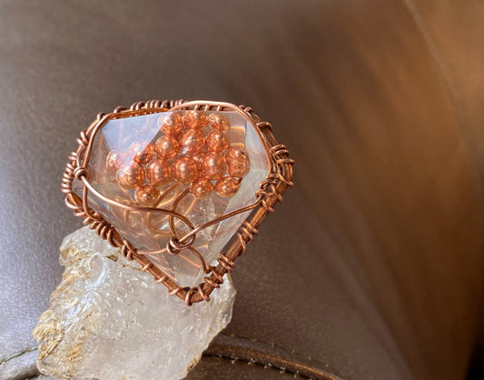 COPPER+ORGONITE RING