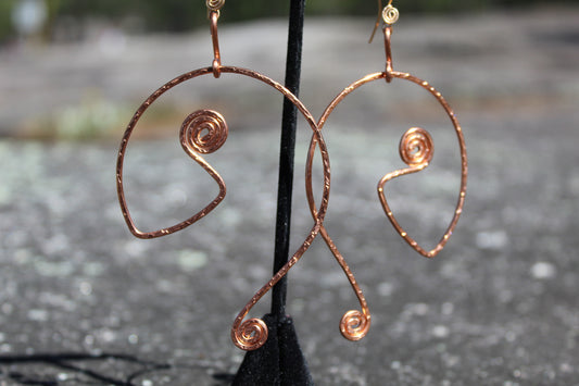 COPPER MANATEE EARRINGS