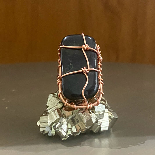 COPPER+SHUNGITE RING