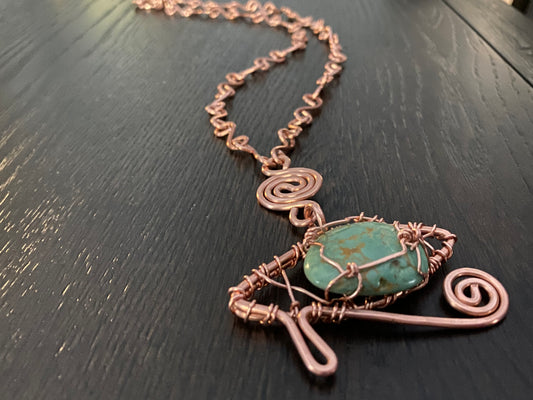 COPPER+TURQUOISE NECKLACE